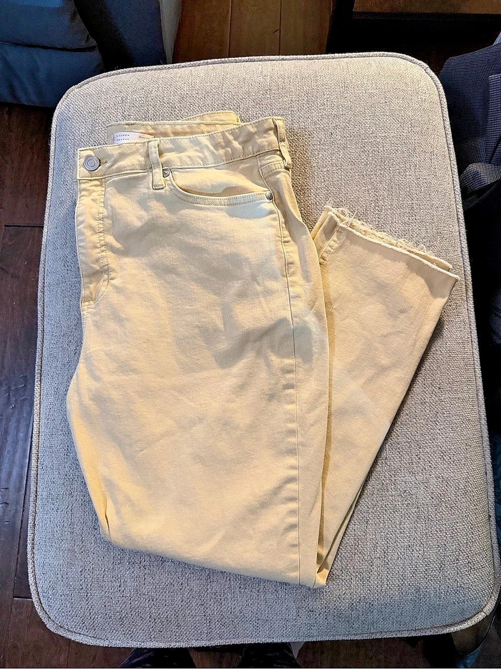 LC Lauren Conrad High-Rise Skinny Ankle Jeans Yellow Like New